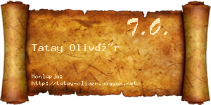 Tatay Olivér névjegykártya